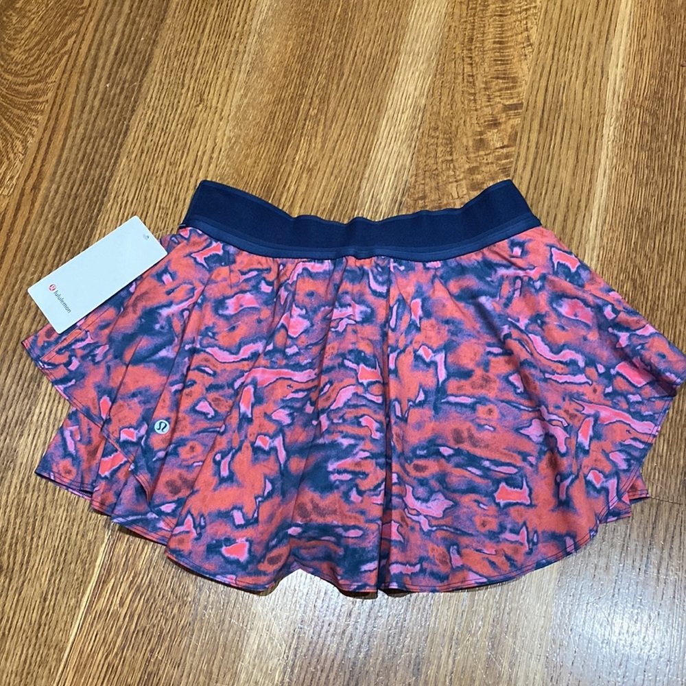 NWT Lululemon Court Rival High Rise Skirt skort chroma clash multi pink 8 - Picture 6 of 9